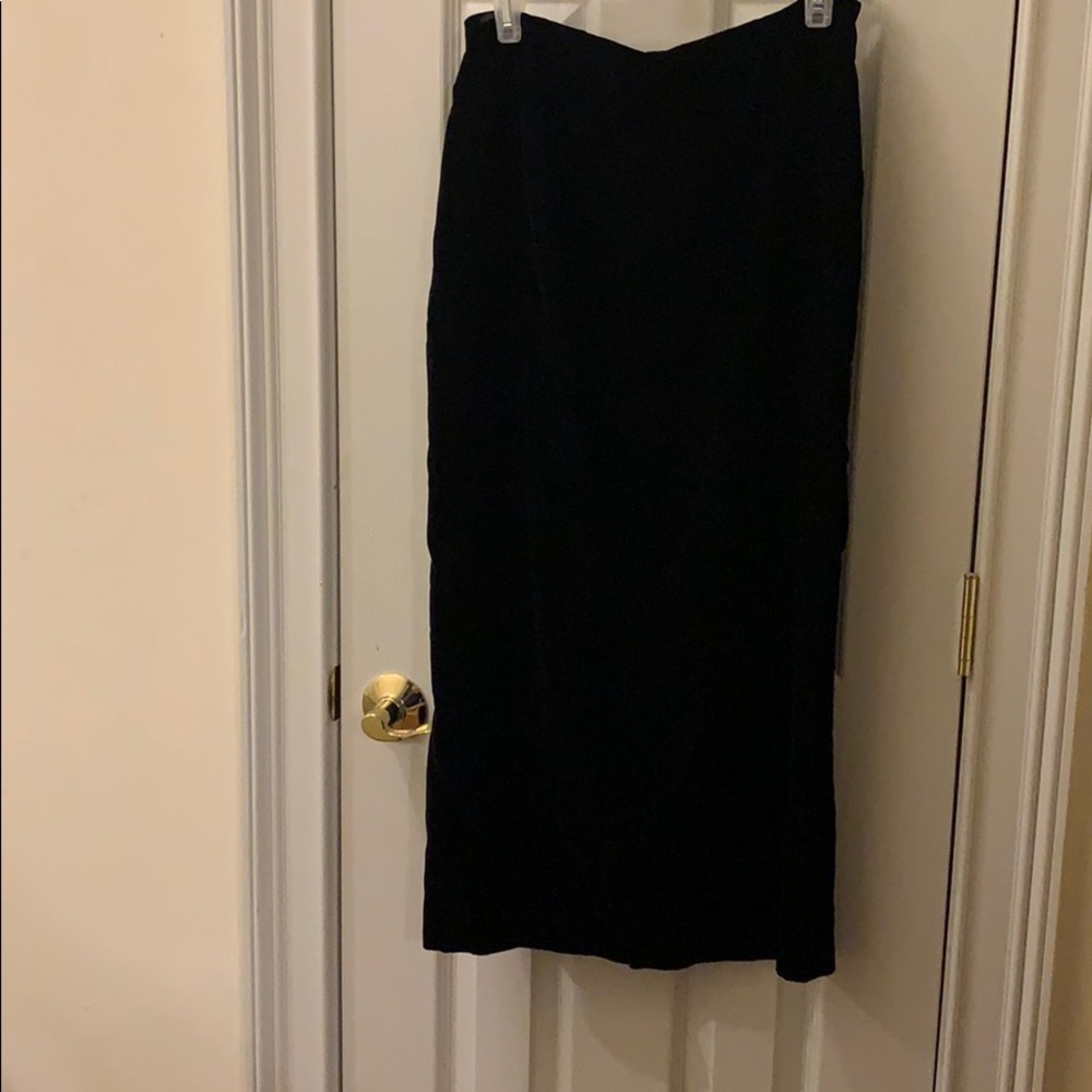 Black velvet skirt